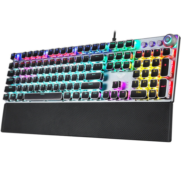 Metallic Wired Gaming Keyboard with Brown Switches