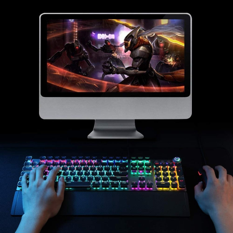 Metallic Wired Gaming Keyboard with Brown Switches
