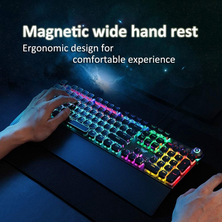 Metallic Wired Gaming Keyboard with Brown Switches