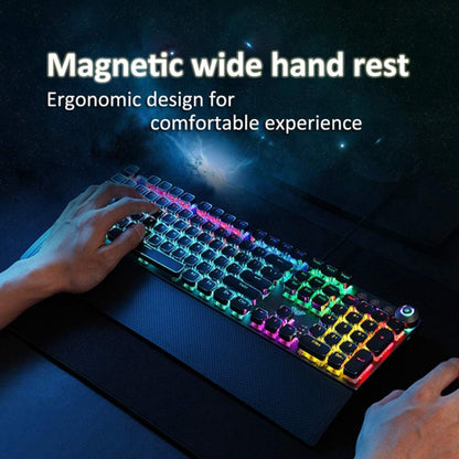 Metallic Wired Gaming Keyboard with Brown Switches