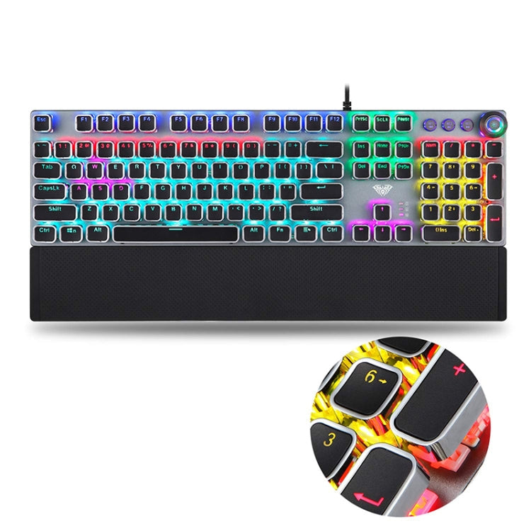 Metallic Wired Gaming Keyboard with Brown Switches