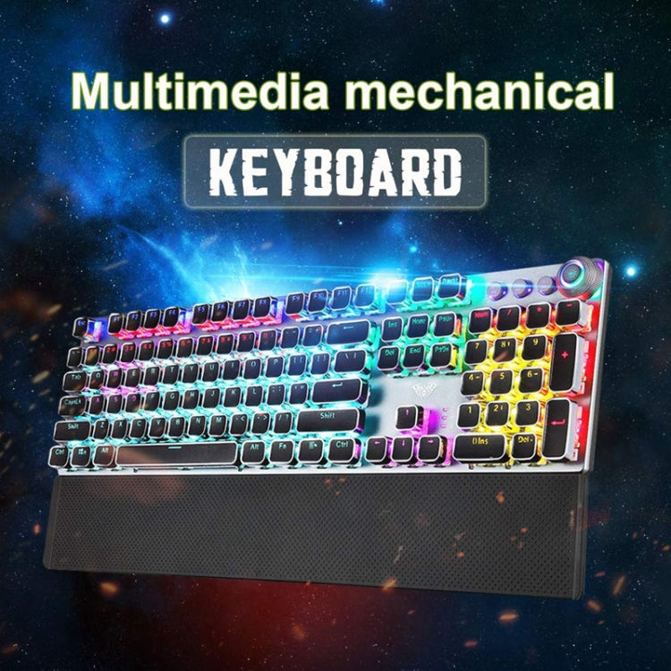 Metallic Wired Gaming Keyboard with Brown Switches