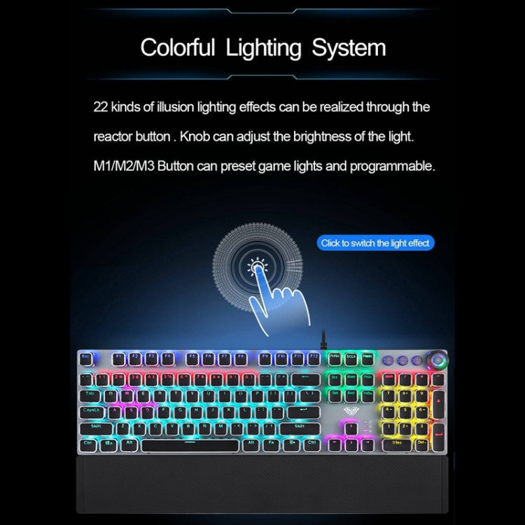 Metallic Wired Gaming Keyboard with Brown Switches