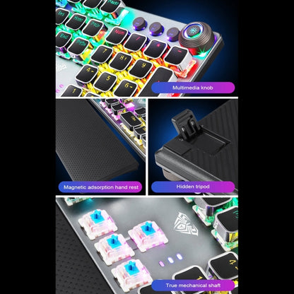Metallic Wired Gaming Keyboard with Brown Switches