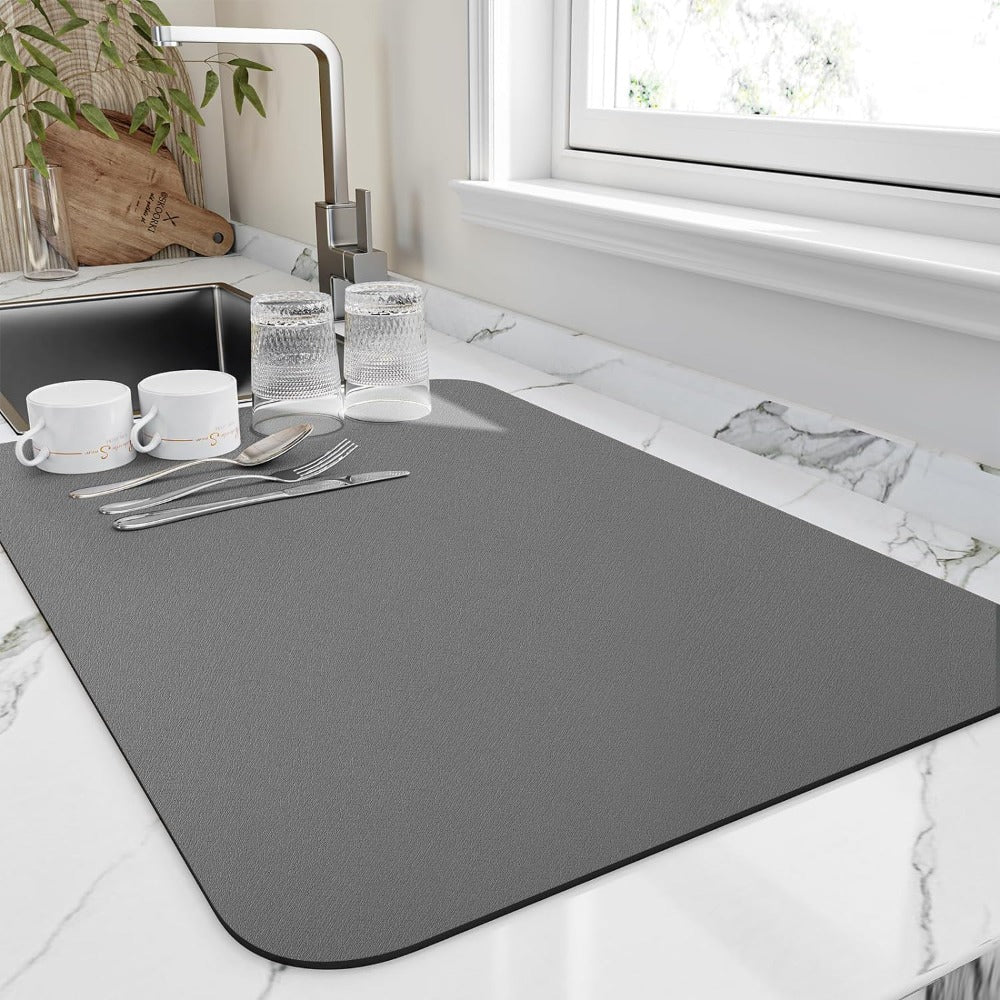 Waterproof Kitchen Drying Mat – Fast Absorbent Dish Drain Mat - Fesara