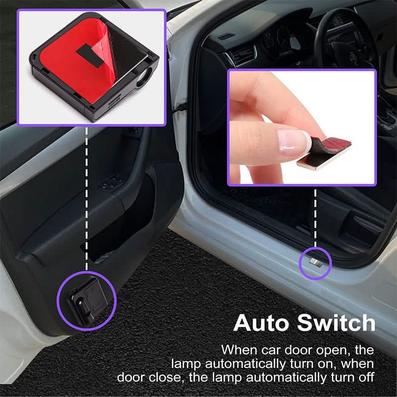 Customizable LED Car Door Lamp with Wireless Projection