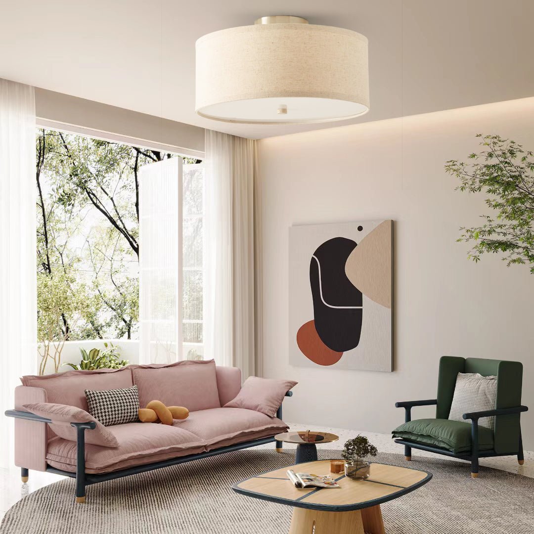 KashaLinen | Elegant Modern Japandi Ceiling Lamp Fixture 2