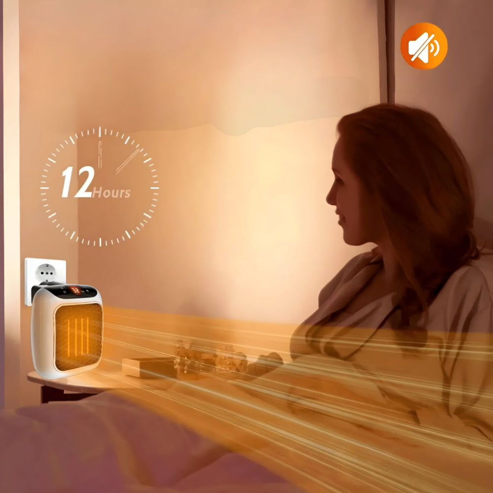 Compact Ceramic Electric Wall Heater with Thermostat