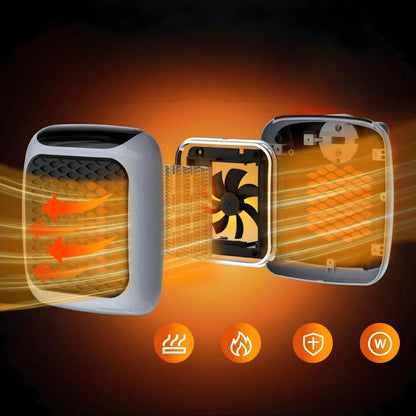Compact Ceramic Electric Wall Heater with Thermostat