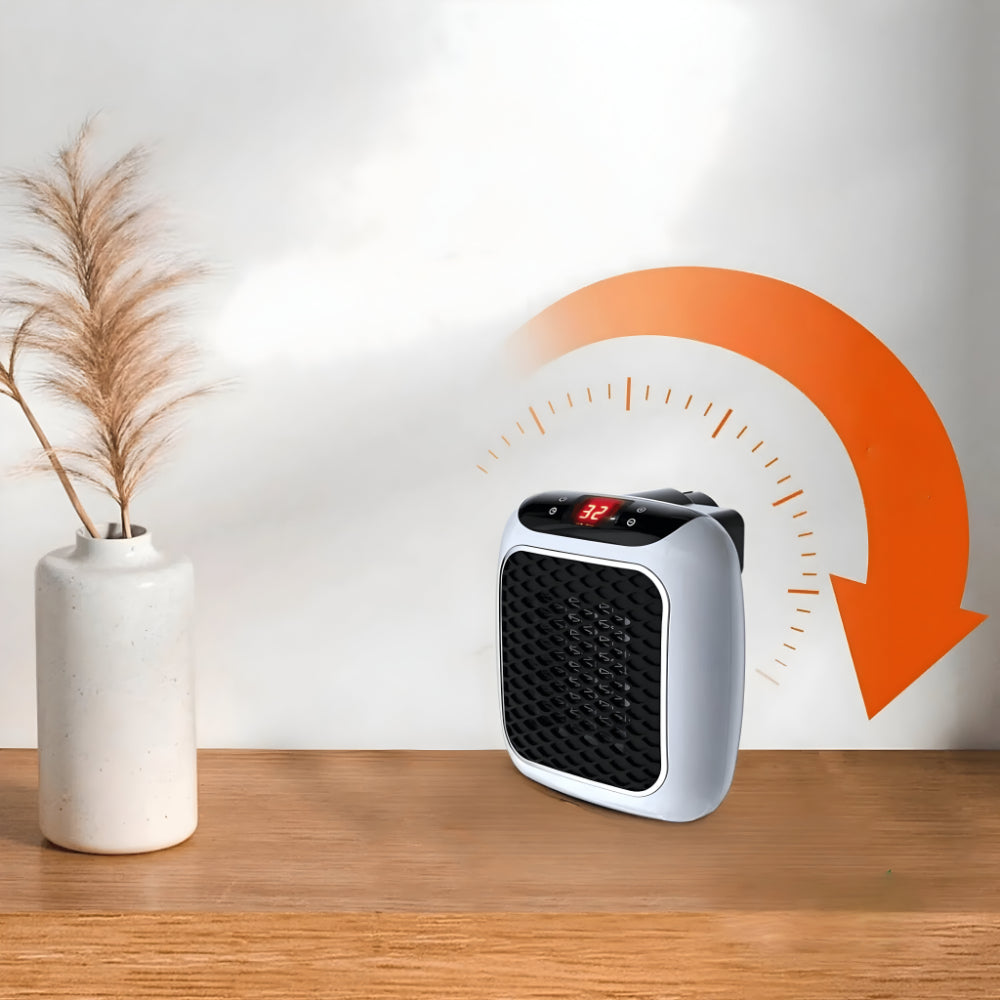 Compact Ceramic Electric Wall Heater with Thermostat