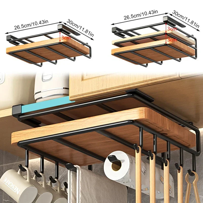 Space Saving Kitchen Hanging Organizer - Easy Install