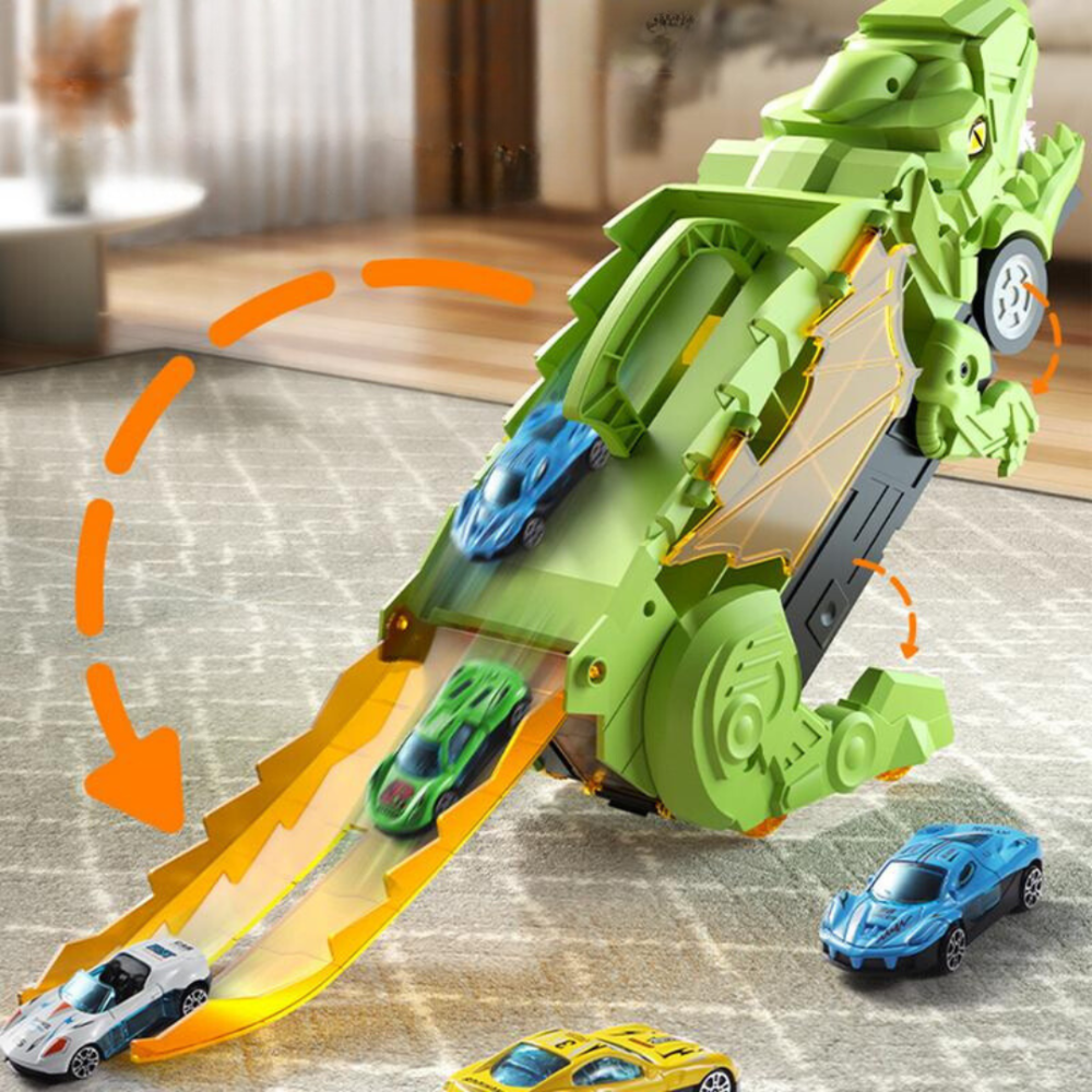 Fun Dinosaur Toy Car Carrier Play Set