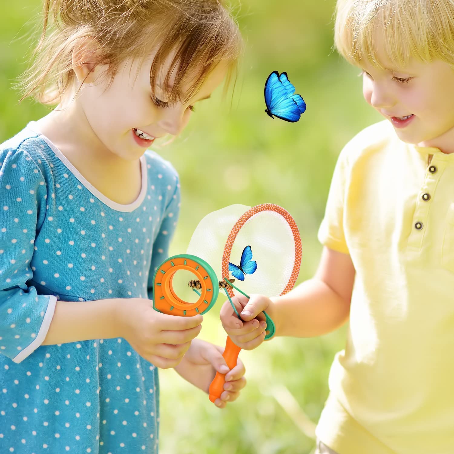 Kids' Insect Exploration Set - Safe Plastic with Magnifying Glass and Terrarium 1