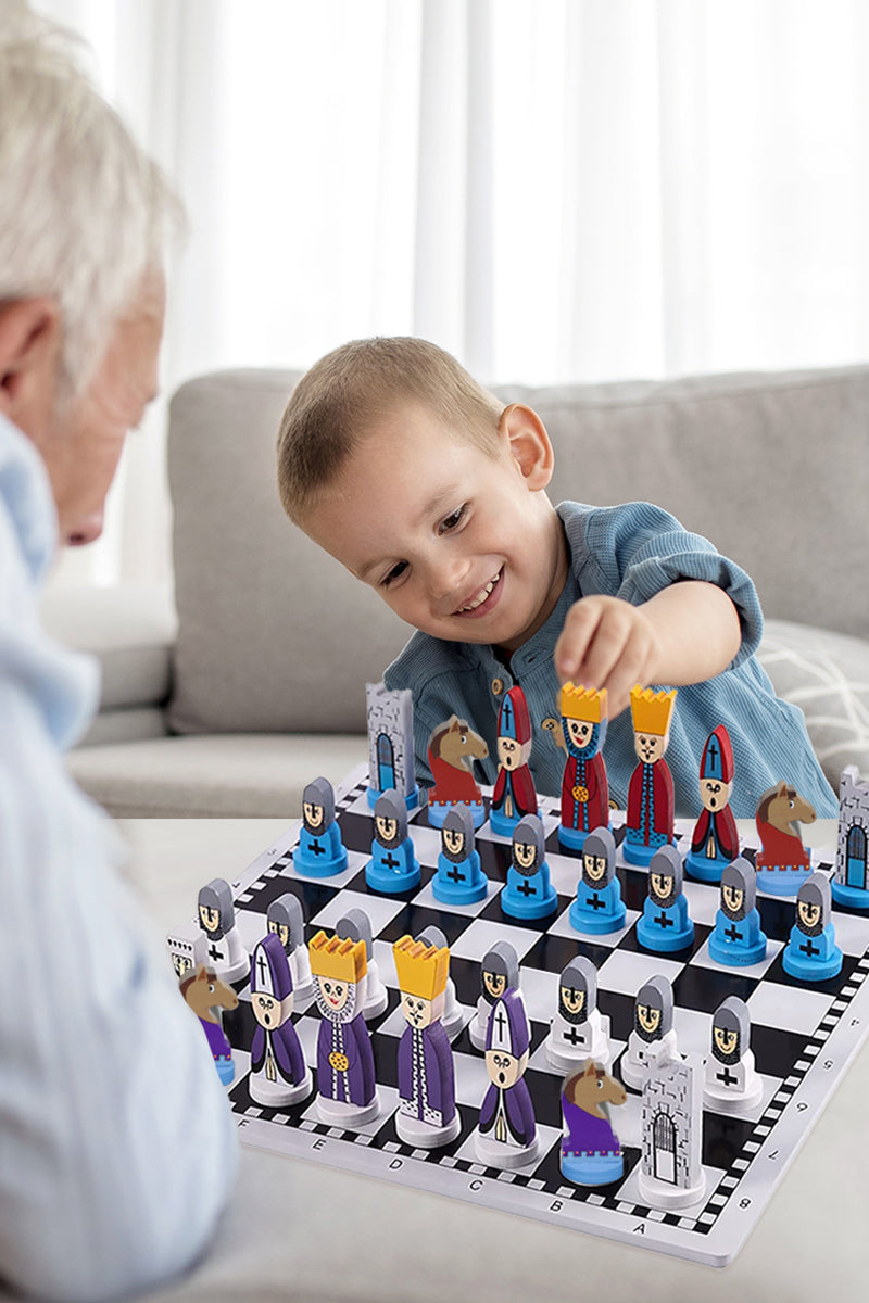 Classic Childrens Wooden Chess Board Game