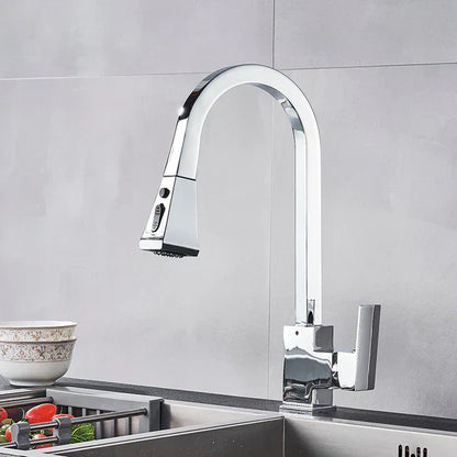 Contemporary Swing Kitchen Faucet – Sleek Stainless Steel Mixer Tap