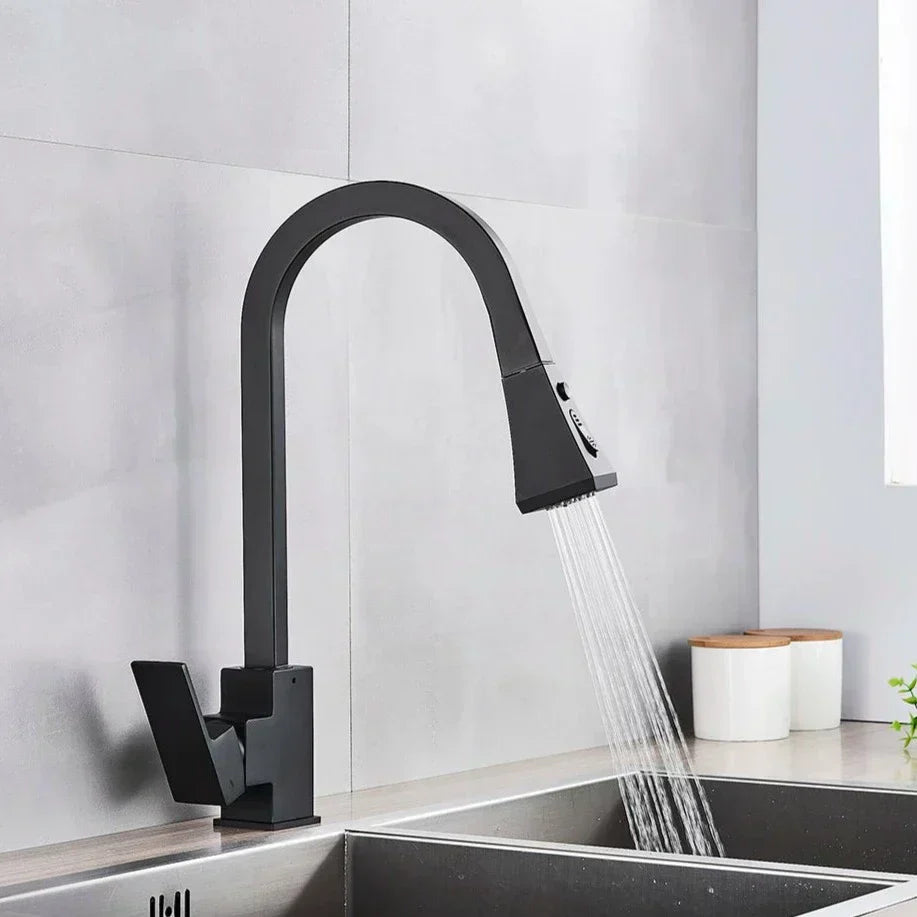 Contemporary Swing Kitchen Faucet – Sleek Stainless Steel Mixer Tap