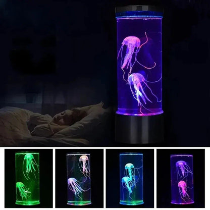 Ocean Blue Jellyfish Table Lamp