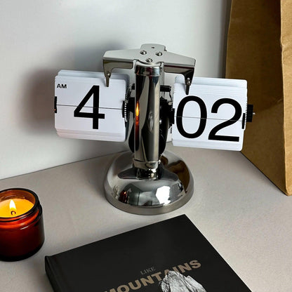 Vintage Style Flip Clock with Charm