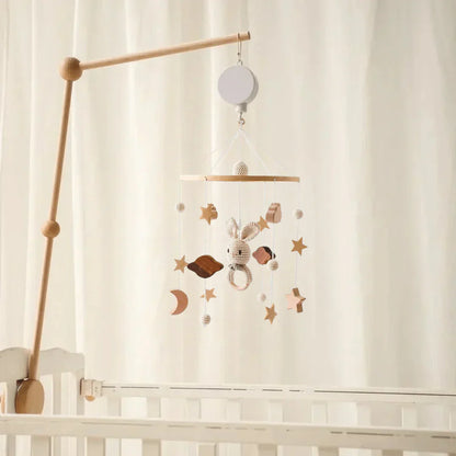 Gentle Wooden Baby Mobile No Battery Required