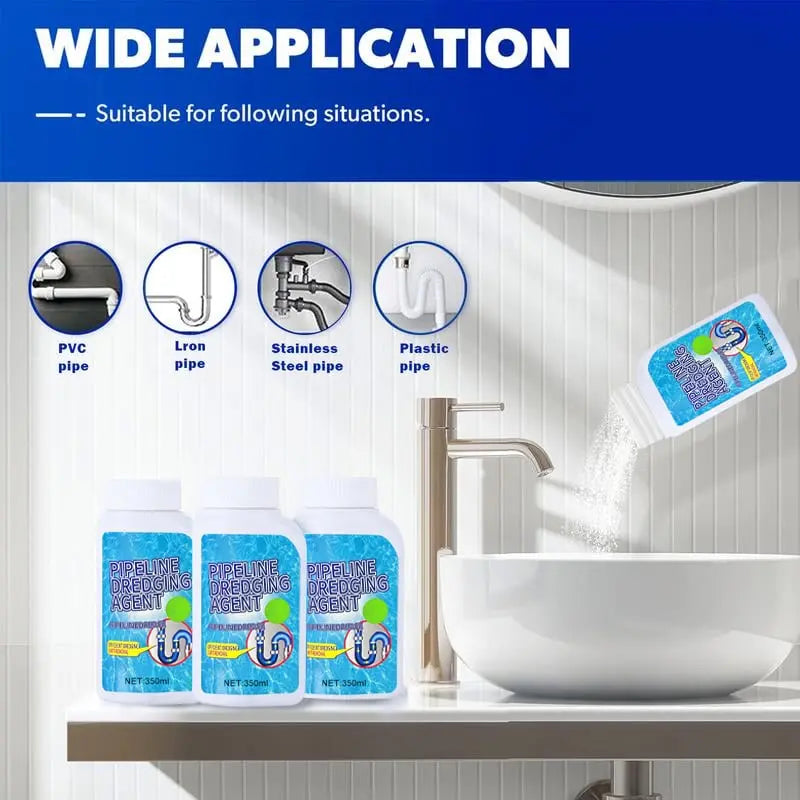 Effective Drain Cleaner - Removes Clogs & Kills Germs Fast