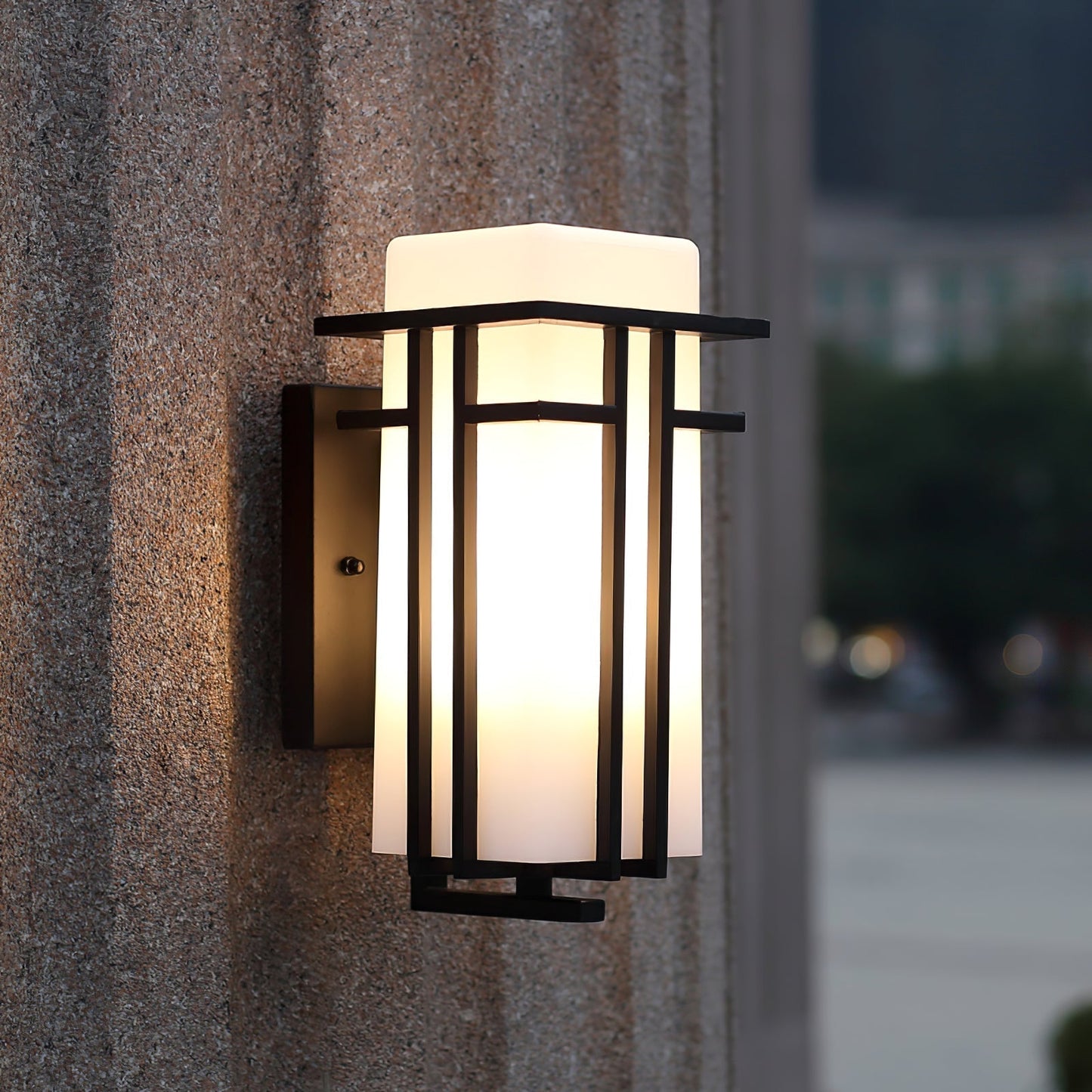 Vintage Metal Glass LED Outdoor Wall Lantern