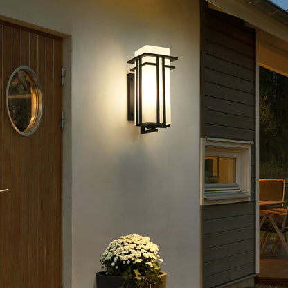 Vintage Metal Glass LED Outdoor Wall Lantern