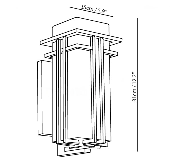Vintage Metal Glass LED Outdoor Wall Lantern