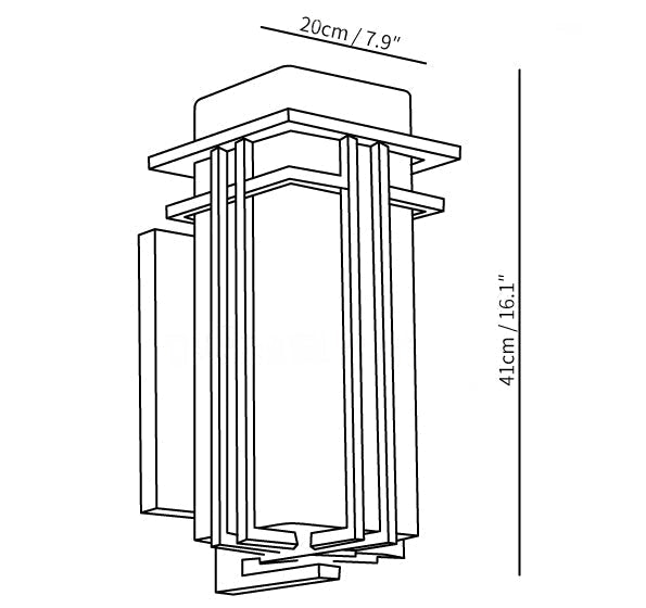 Vintage Metal Glass LED Outdoor Wall Lantern