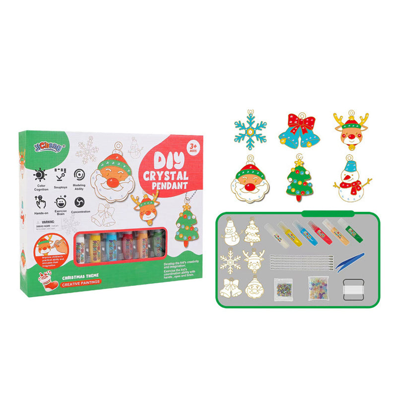 Fun Kids Jewelry Making Kit with Sparkly Crystal Pendant - Fesara