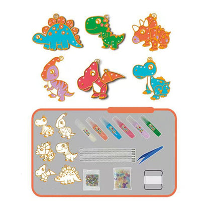 Fun Kids Jewelry Making Kit with Sparkly Crystal Pendant
