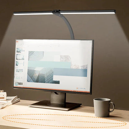 Compact Dual LED Desk Light, Bright Office Lamp