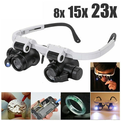Bright LED Magnifying Glass with Adjustable Zoom - Fesara