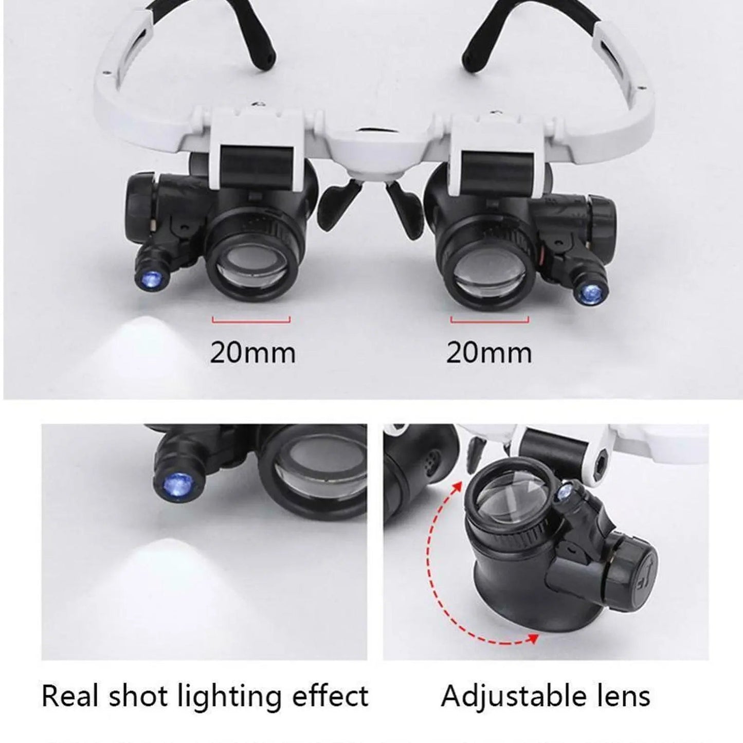 Bright LED Magnifying Glass with Adjustable Zoom