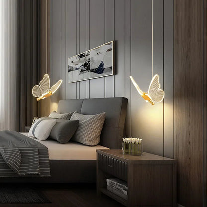 Colorful LED Butterfly Hanging Light