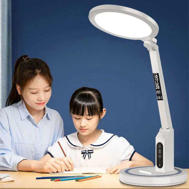 Bright LED Table Lamp with Digital Clock