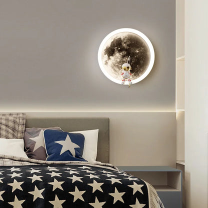 Glowing Moon Shaped LED Wall Light