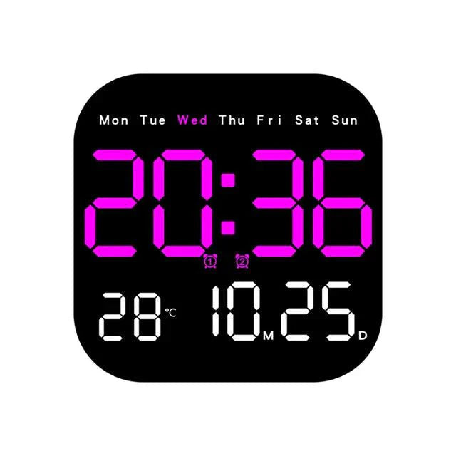 Smart LED Digital Clock with Remote and Temperature