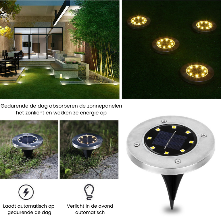 Outdoor Solar Powered LED Garden Lights Premium