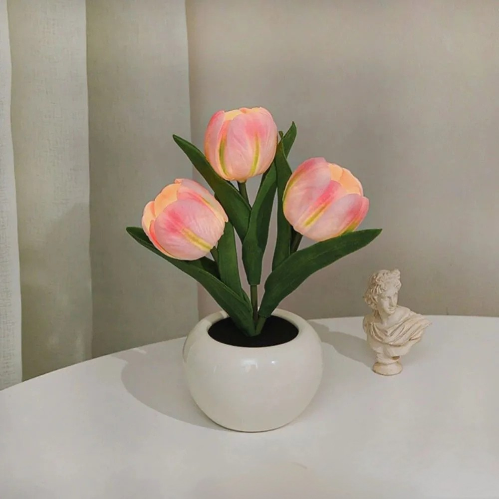 LED Table Lamp Floral Pot Light Decor 1
