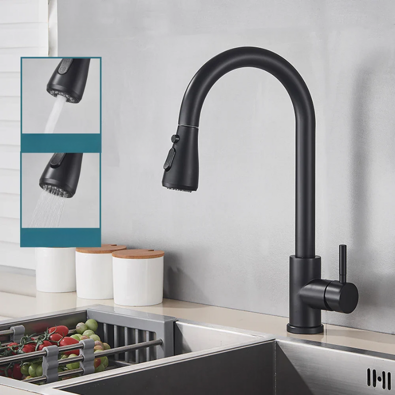 Modern Black Kitchen Faucet