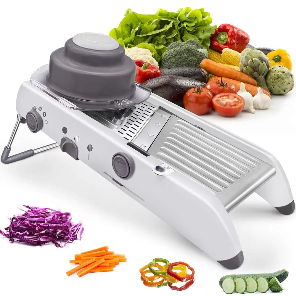 Sharp Adjustable Stainless Steel Veggie Slicer