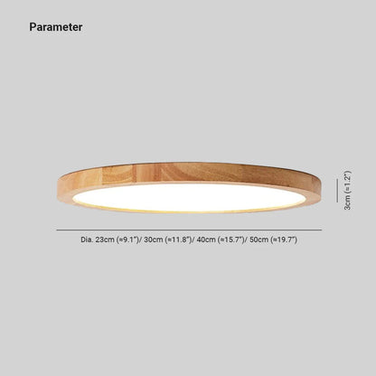 Simple Low Profile Ceiling Lamp Asian Style