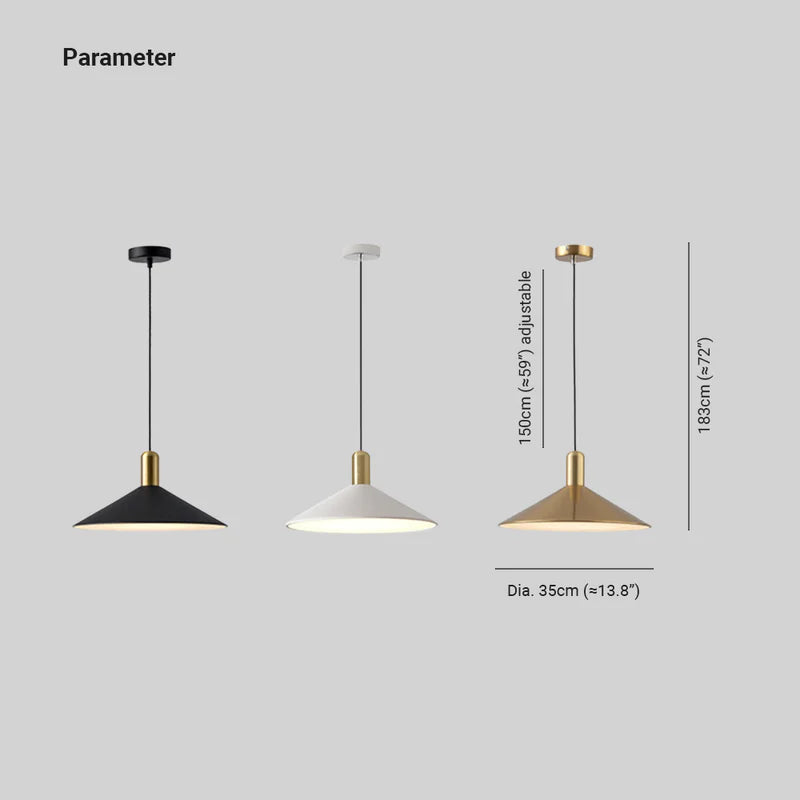 Contemporary Sleek Cone LED Hanging Light