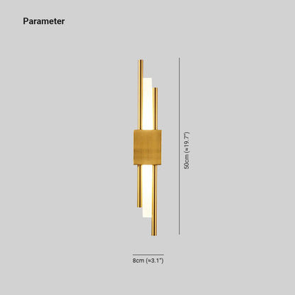 Luxury Black Gold LED Wall Light