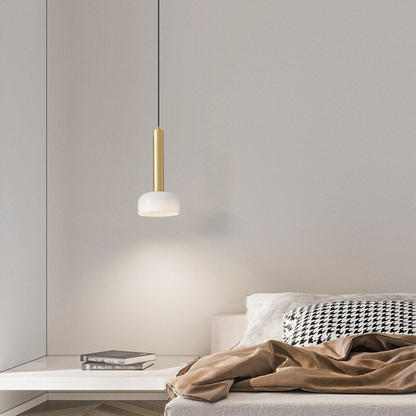Modern Copper LED Pendant Light - Sleek Adjustable Design