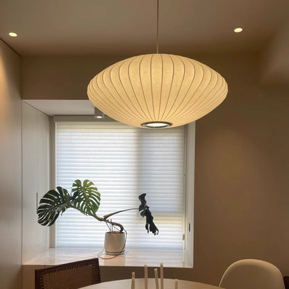 Elegant Silk Pendant Light for Dining Room