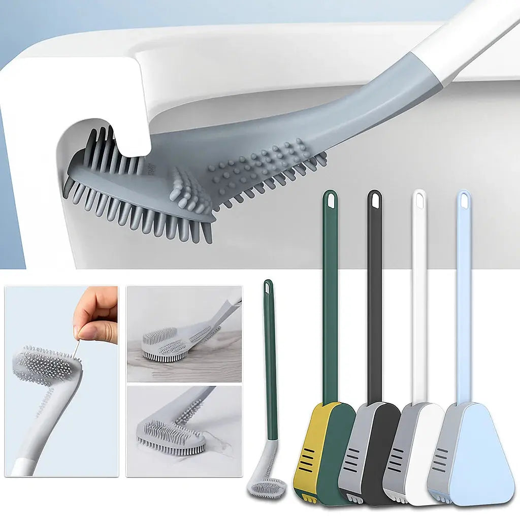 Extended Reach Toilet Brush for Deep Corner Cleaning - Fesara