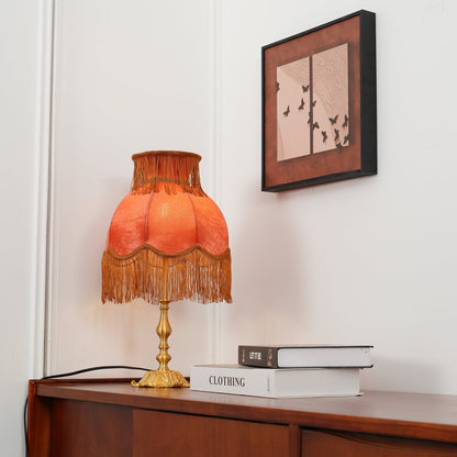 Chic Tassel Table Lamp in Gold Brass
