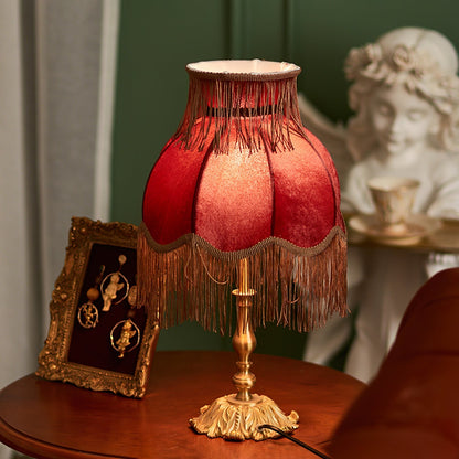 Chic Tassel Table Lamp in Gold Brass