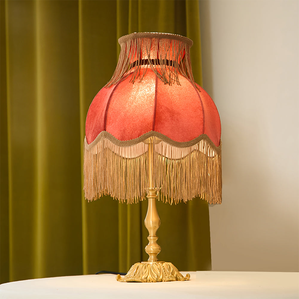 Chic Tassel Table Lamp in Gold Brass